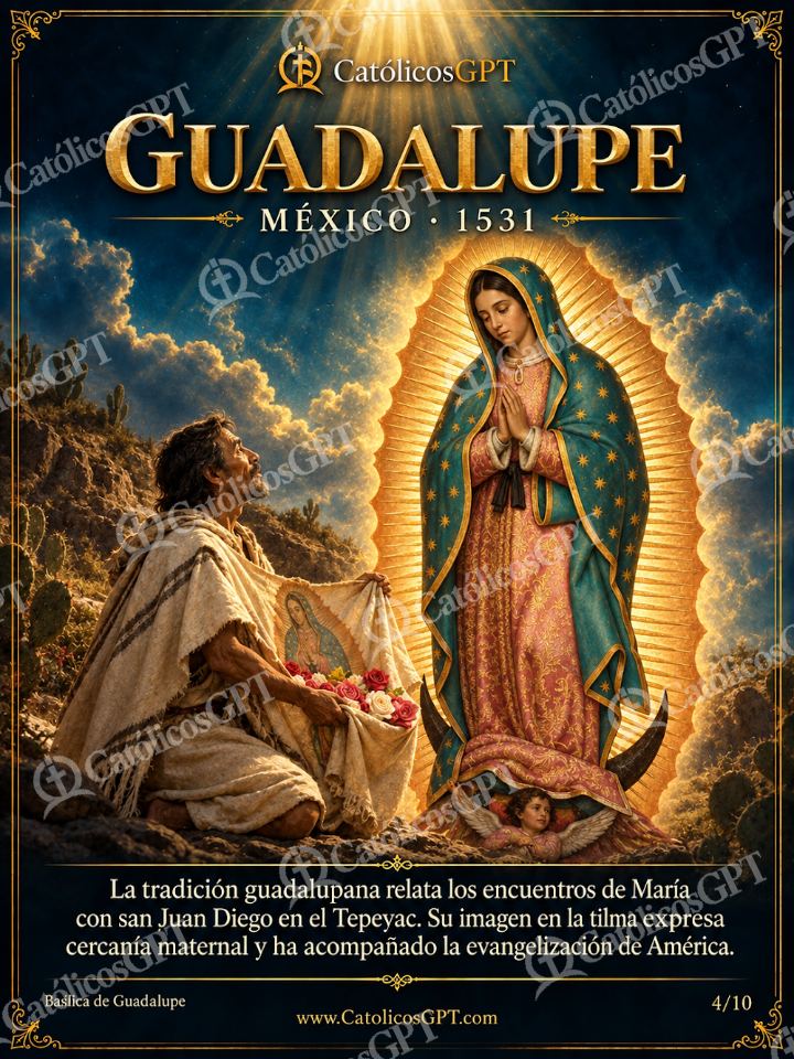 Imagen católica de Apariciones Virgen Mundo 04 Guadalupe — Virgen María
