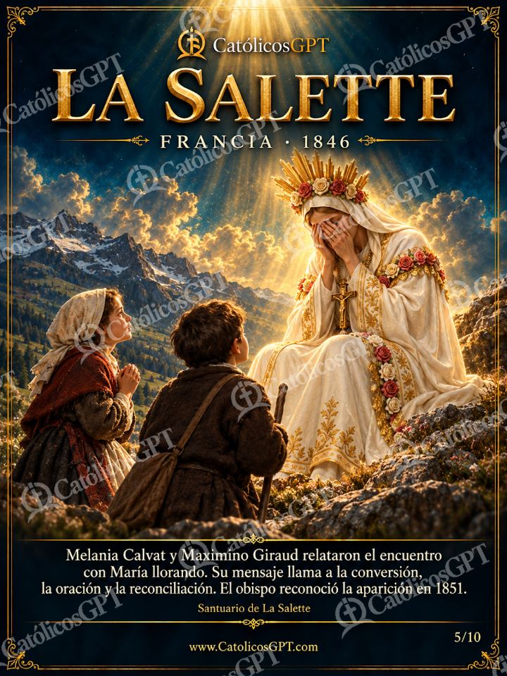 Imagen católica de Apariciones Virgen Mundo 05 La Salette — Virgen María