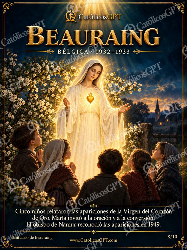 Imagen católica de Apariciones Virgen Mundo 08 Beauraing — Virgen María