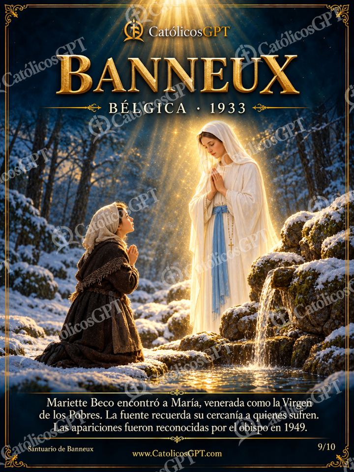 Imagen católica de Apariciones Virgen Mundo 09 Banneux — Virgen María