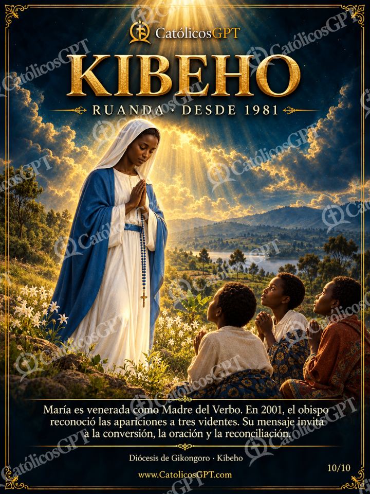 Imagen católica de Apariciones Virgen Mundo 10 Kibeho — Virgen María