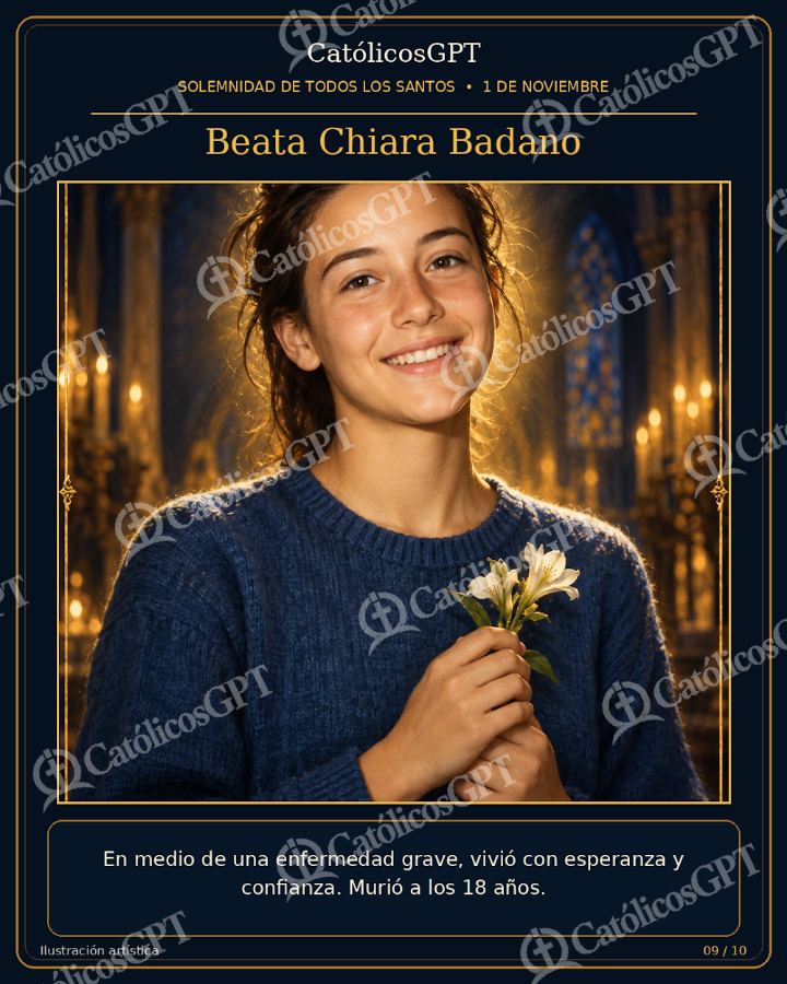 Imagen católica de Beata Chiara Badano — Vidas de Santos