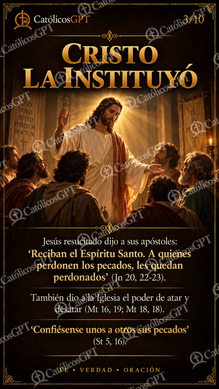 Imagen católica de Cristo Instituyo el Perdon — Biblia y Jesús