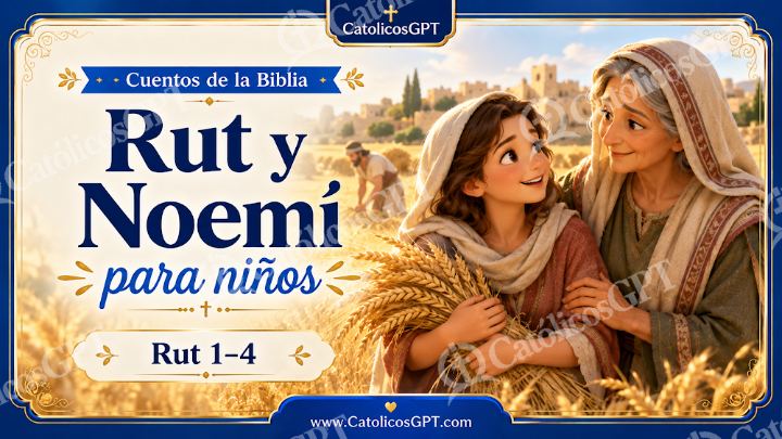 Imagen católica de Cuento 028 rut y noemi CatolicosGPT ninos 16x9 — Niños y catequesis