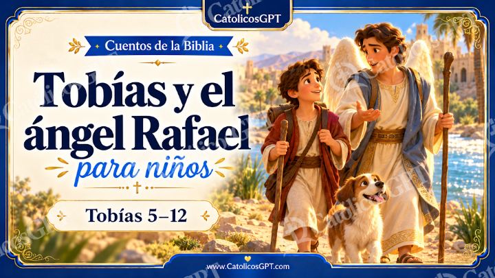 Imagen católica de Cuento 046 tobias y el angel rafael CatolicosGPT ninos 16x9 — Niños y catequesis
