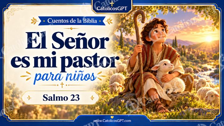 Imagen católica de Cuento 047 el senor es mi pastor CatolicosGPT ninos 16x9 — Niños y catequesis