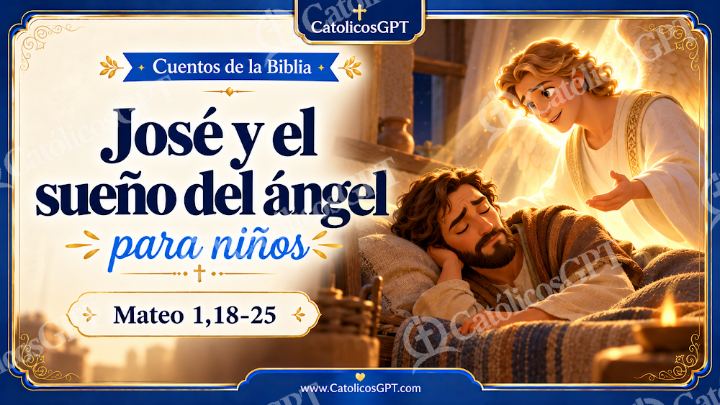 Imagen católica de Cuento 053 jose y el sueno del angel CatolicosGPT ninos 16x9 — Niños y catequesis