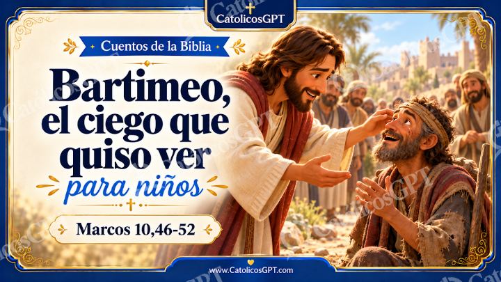 Imagen católica de Cuento 079 bartimeo el ciego que quiso ver CatolicosGPT ninos 16x9 — Niños y catequesis