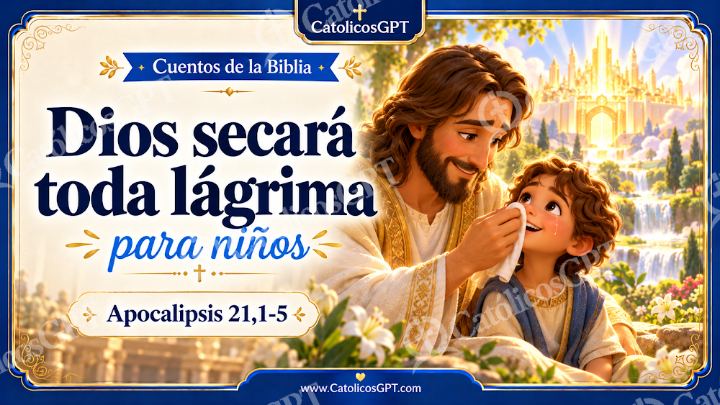 Imagen católica de Cuento 100 dios secara toda lagrima CatolicosGPT ninos 16x9 — Niños y catequesis