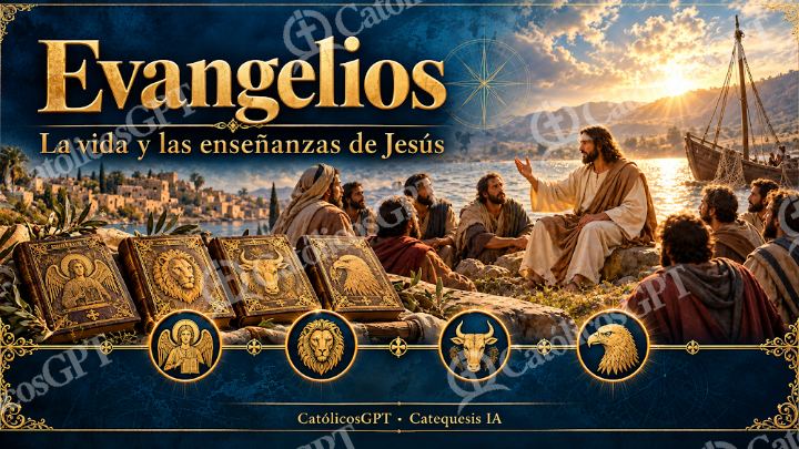 Imagen católica de Curso Biblia IA evangelios CatolicosGPT 16x9 — Biblia y Jesús