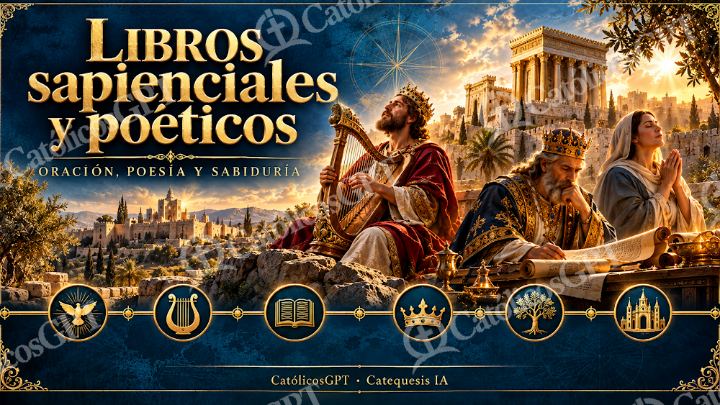 Imagen católica de Curso Biblia IA sapienciales CatolicosGPT 16x9 — Biblia y Jesús