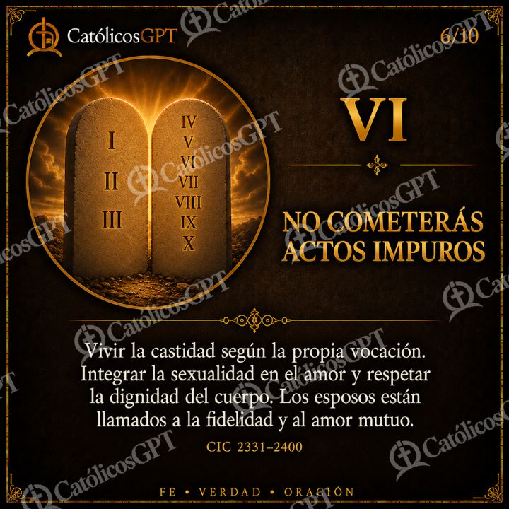 Imagen católica de Diez Mandamientos Presentacion 06 No cometeras actos impuros CatolicosGPT Corregido — Formación católica