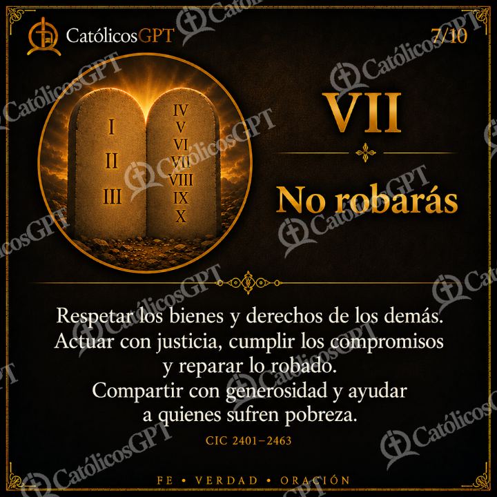 Imagen católica de Diez Mandamientos Presentacion 07 No robaras CatolicosGPT Corregido — Formación católica