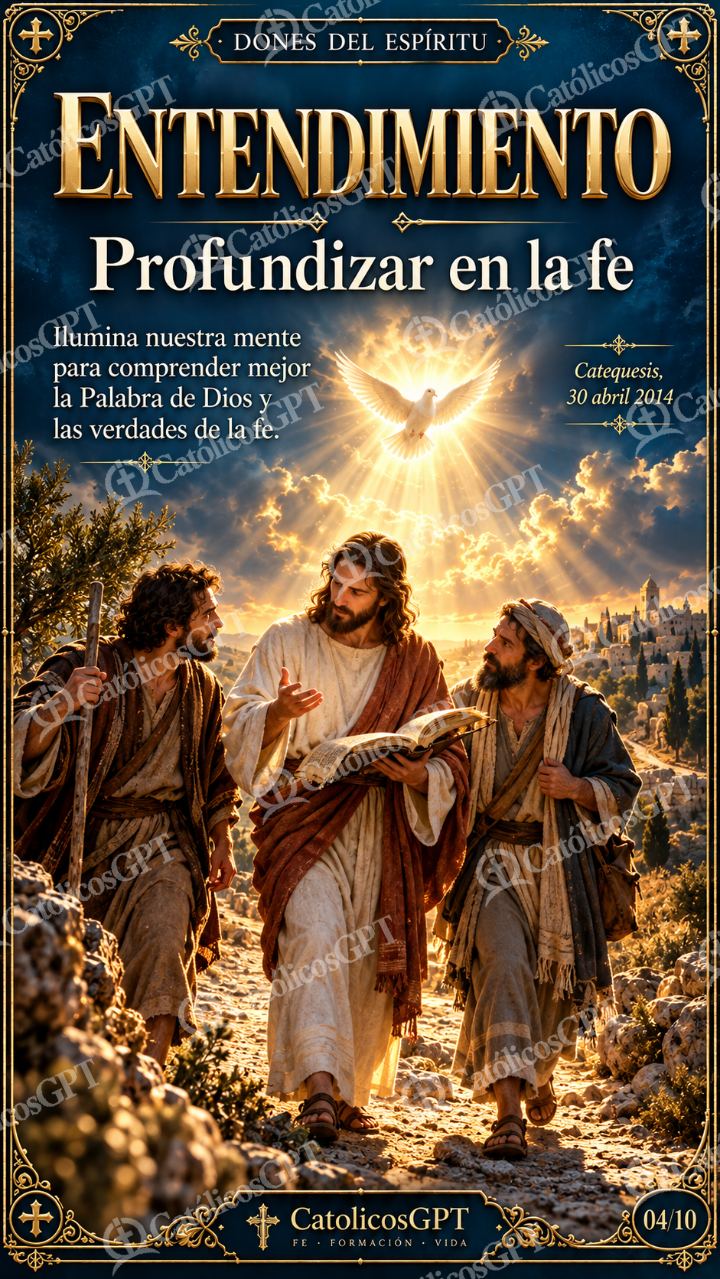Imagen católica de Dones del Espiritu Santo 04 ENTENDIMIENTO CatolicosGPT 9x16 — Formación católica