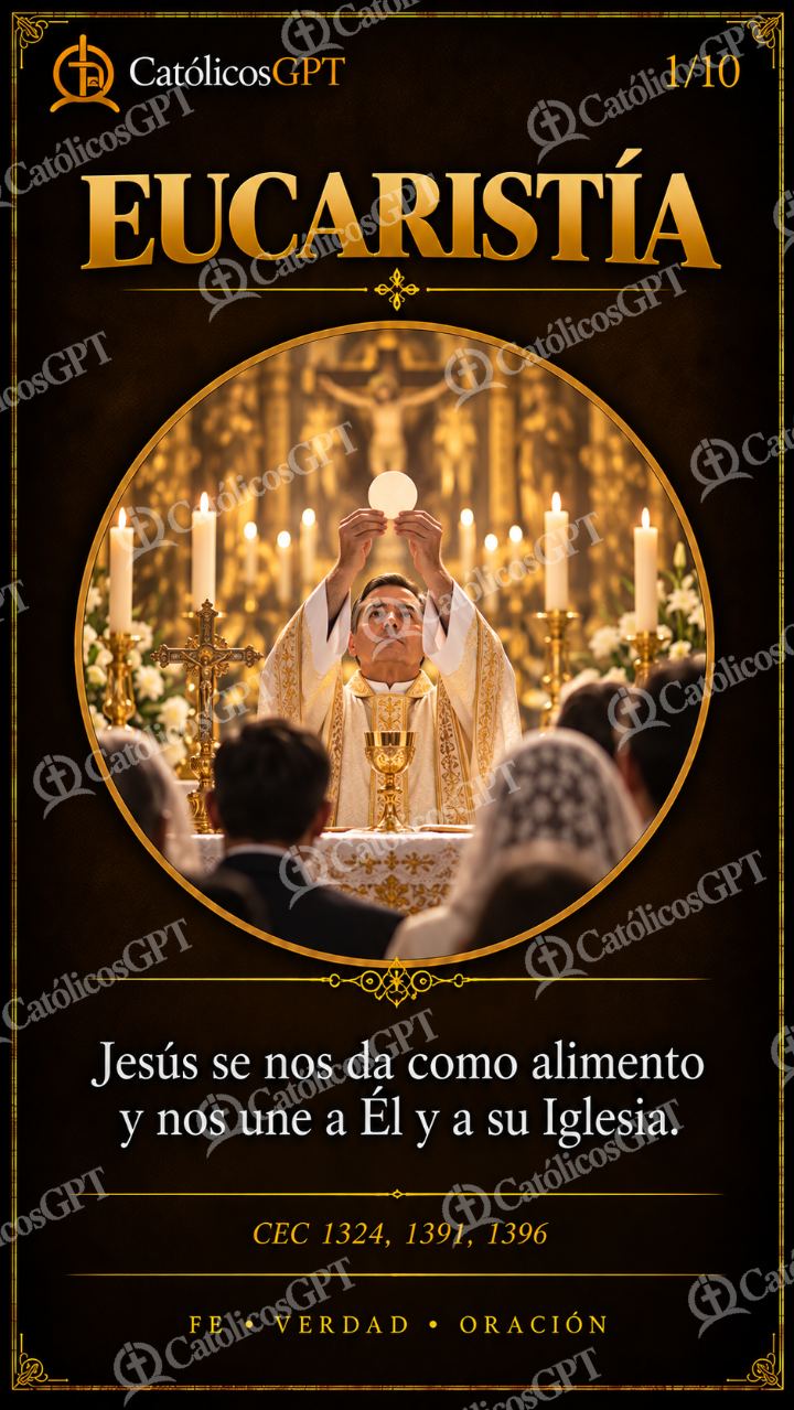 Imagen católica de Eucaristia 01 CatolicosGPT 9x16 — Sacramentos