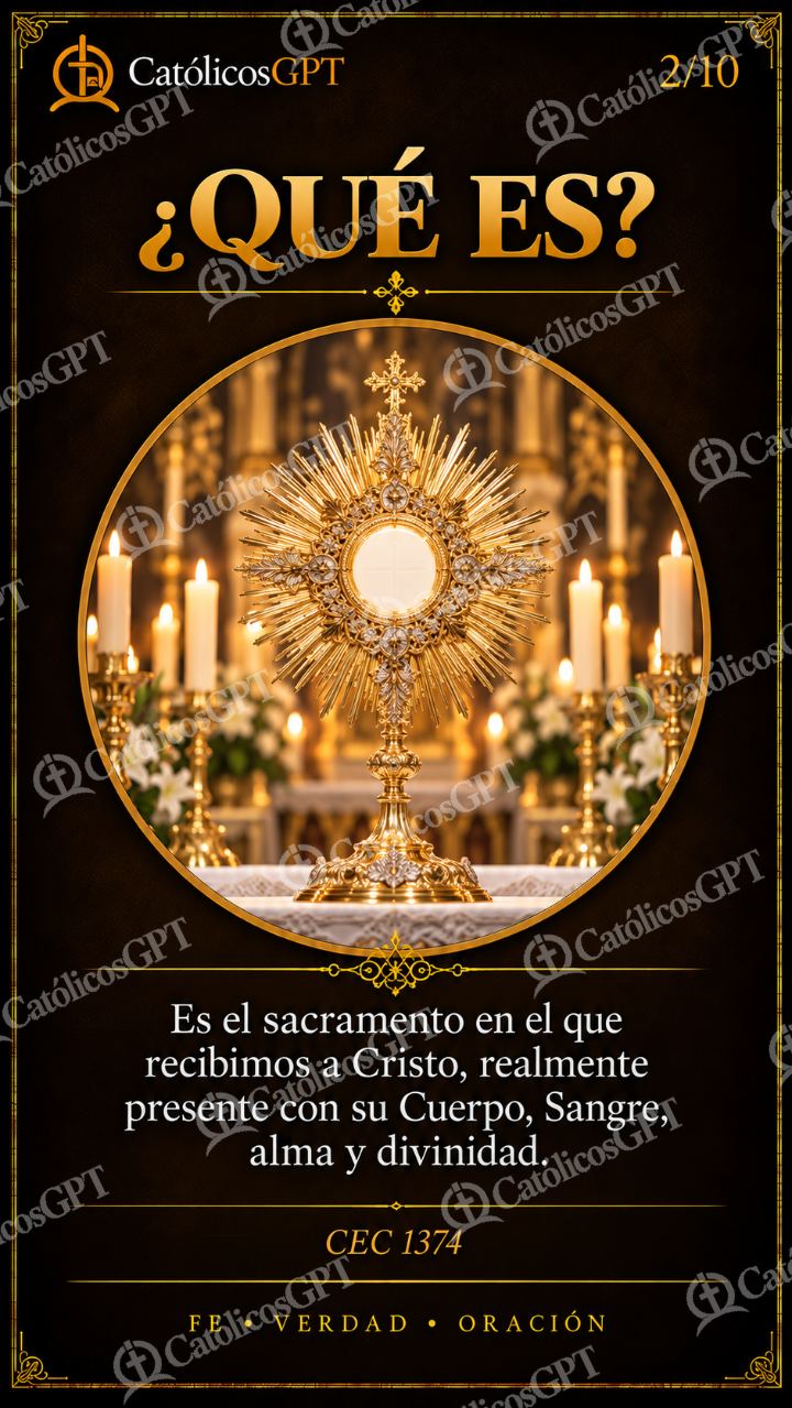 Imagen católica de Eucaristia 02 CatolicosGPT 9x16 — Sacramentos