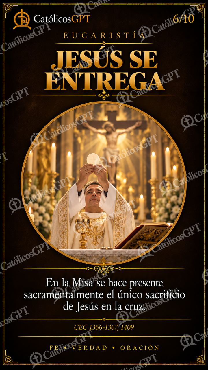 Imagen católica de Eucaristia 06 CatolicosGPT 9x16 — Sacramentos