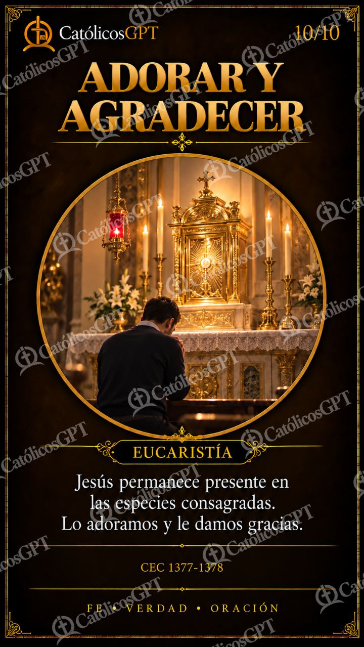 Imagen católica de Eucaristia 10 CatolicosGPT 9x16 — Sacramentos