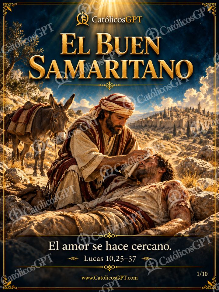 Imagen católica de Evangelio El Buen Samaritano 01 de 10 — Biblia y Jesús