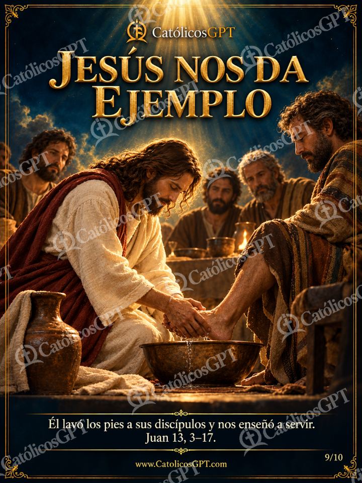 Imagen católica de Evangelio Servicio Humilde 09 de 10 — Biblia y Jesús
