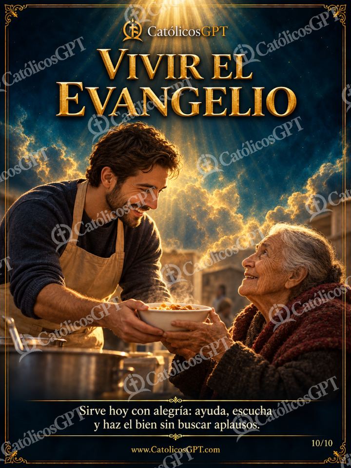 Imagen católica de Evangelio Servicio Humilde 10 de 10 — Biblia y Jesús