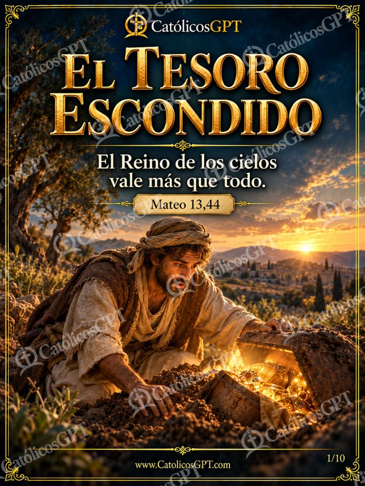 Imagen católica de Evangelio Tesoro Escondido 01 de 10 — Biblia y Jesús