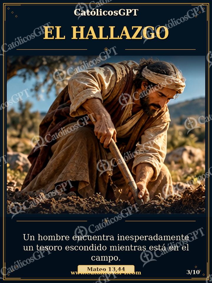 Imagen católica de Evangelio Tesoro Escondido 03 de 10 — Biblia y Jesús