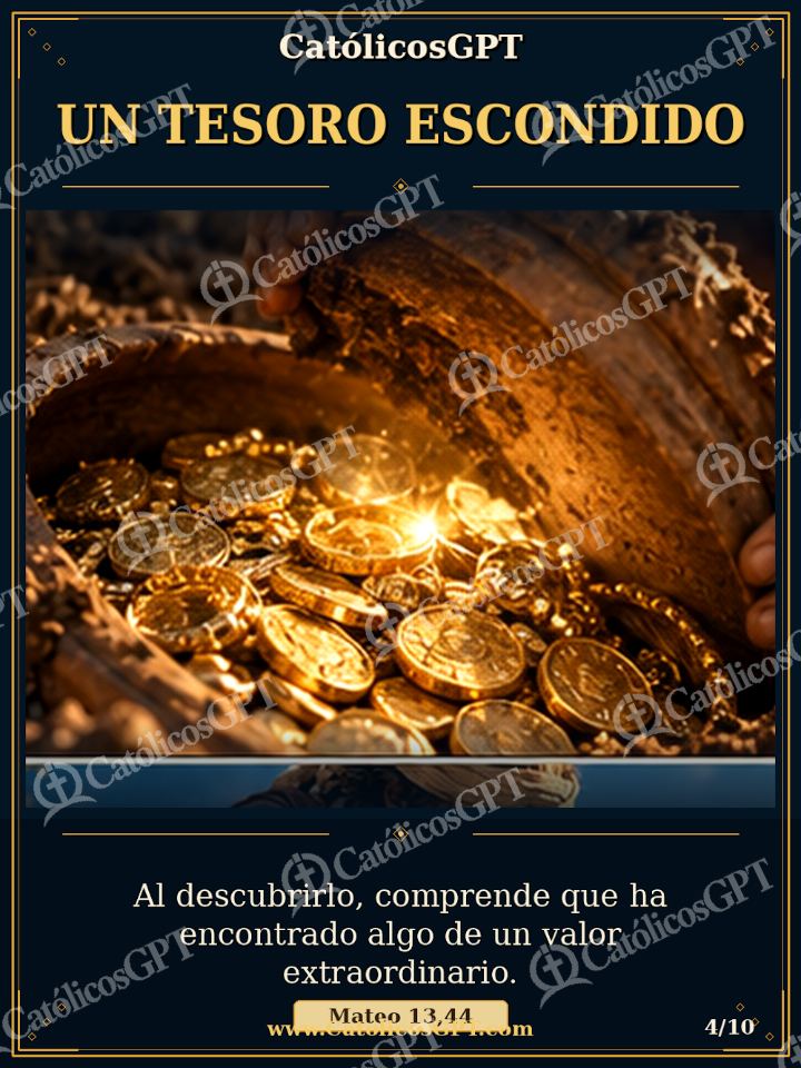 Imagen católica de Evangelio Tesoro Escondido 04 de 10 — Biblia y Jesús