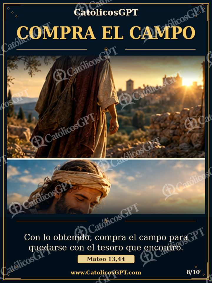 Imagen católica de Evangelio Tesoro Escondido 08 de 10 — Biblia y Jesús