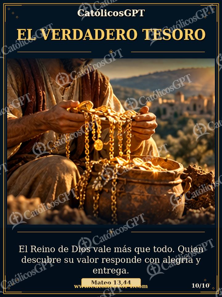 Imagen católica de Evangelio Tesoro Escondido 10 de 10 — Biblia y Jesús