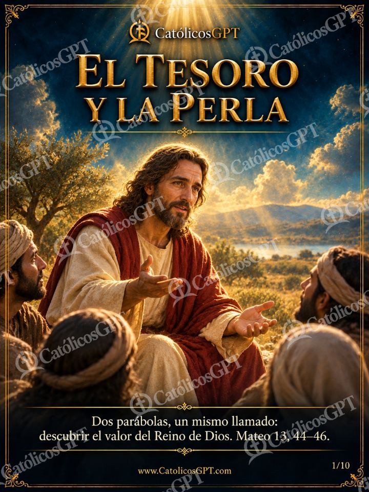 Imagen católica de Evangelio Tesoro y Perla 01 de 10 — Biblia y Jesús