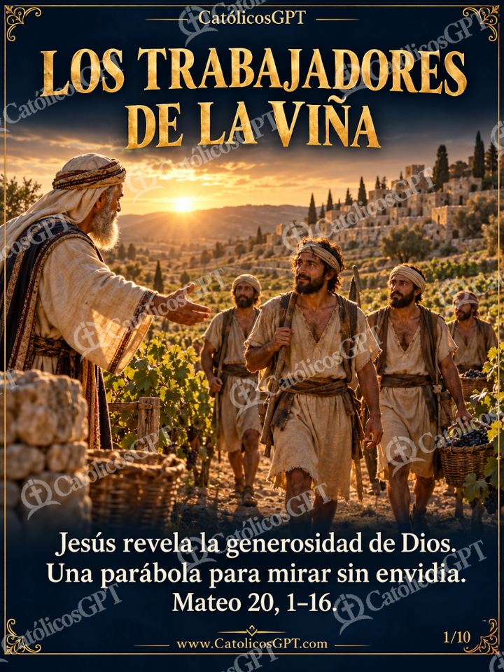 Imagen católica de Evangelio Trabajadores de la Vina 01 de 10 — Biblia y Jesús