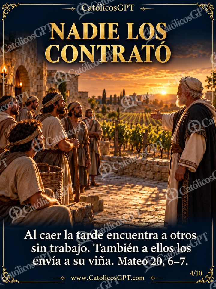 Imagen católica de Evangelio Trabajadores de la Vina 04 de 10 — Biblia y Jesús