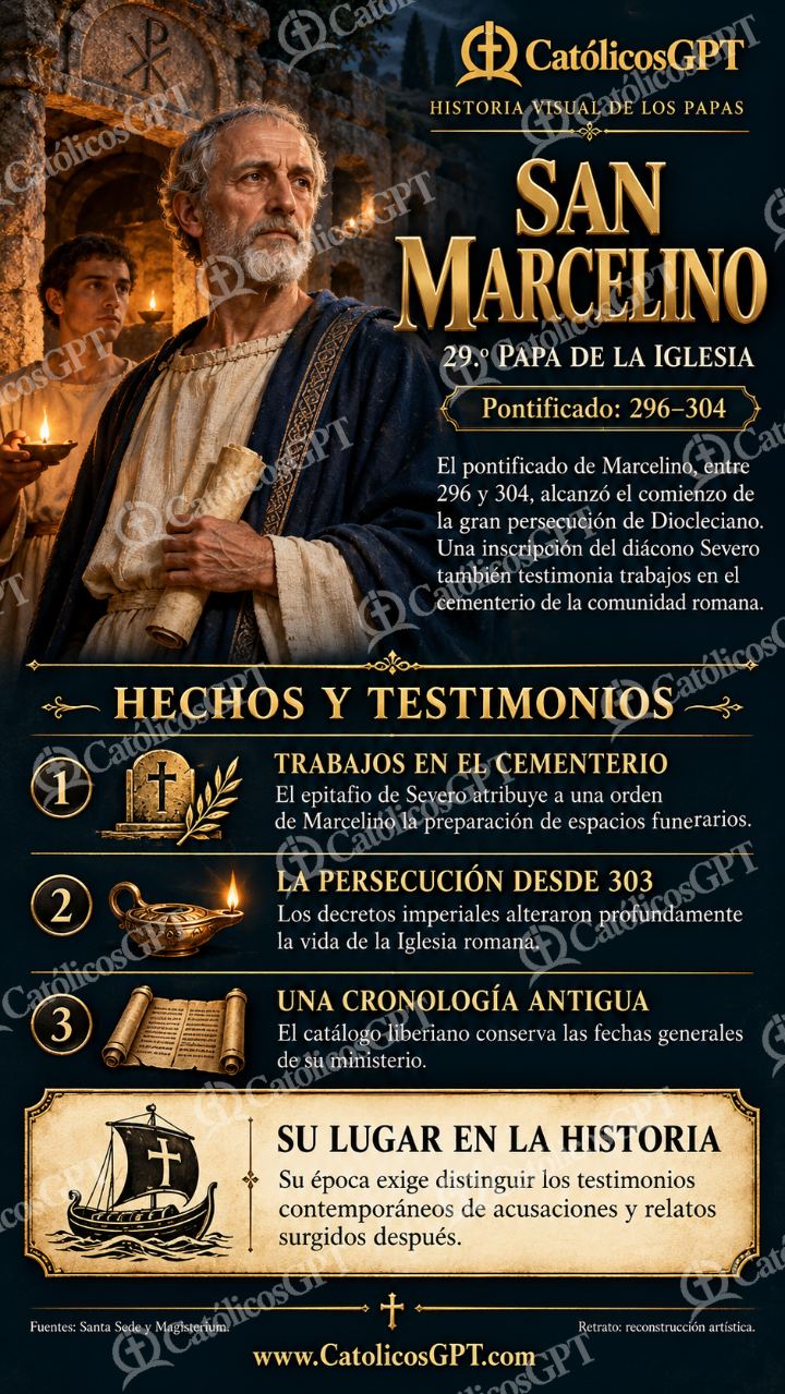 Imagen católica de Historia de los Papas 029 CatolicosGPT 9x16 — Formación católica