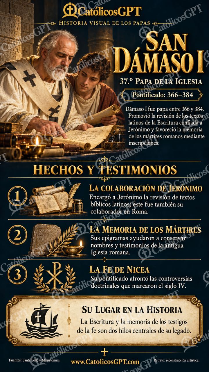 Imagen católica de Historia de los Papas 037 CatolicosGPT 9x16 — Formación católica