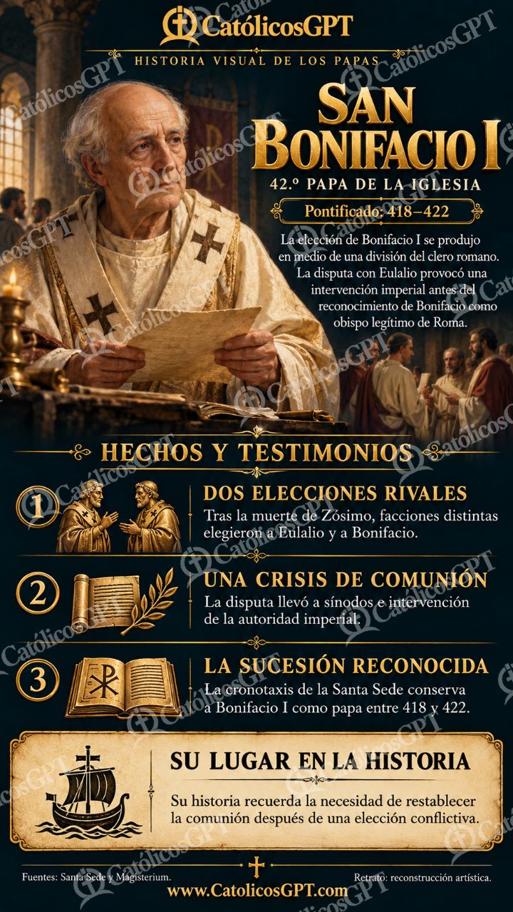 Imagen católica de Historia de los Papas 042 CatolicosGPT 9x16 — Formación católica