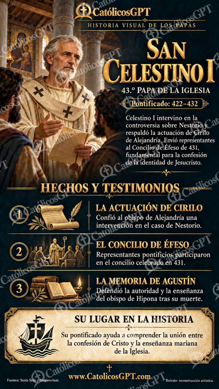 Imagen católica de Historia de los Papas 043 CatolicosGPT 9x16 — Formación católica