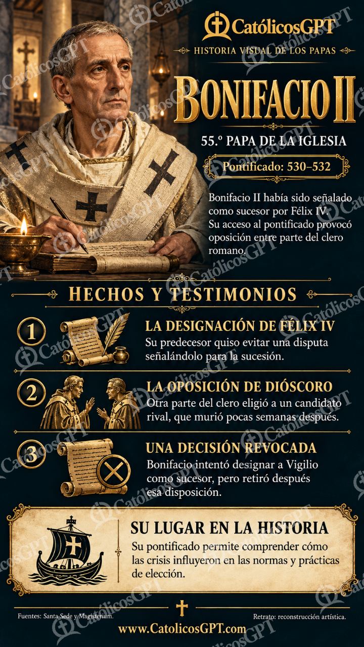 Imagen católica de Historia de los Papas 055 CatolicosGPT 9x16 — Formación católica