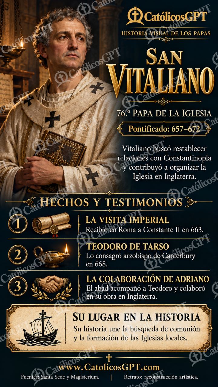 Imagen católica de Historia de los Papas 076 CatolicosGPT 9x16 — Formación católica