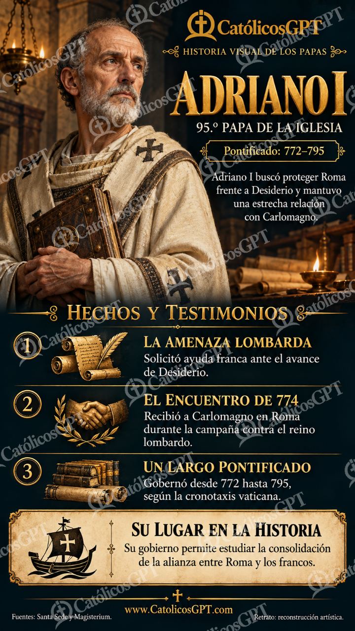 Imagen católica de Historia de los Papas 095 CatolicosGPT 9x16 — Formación católica