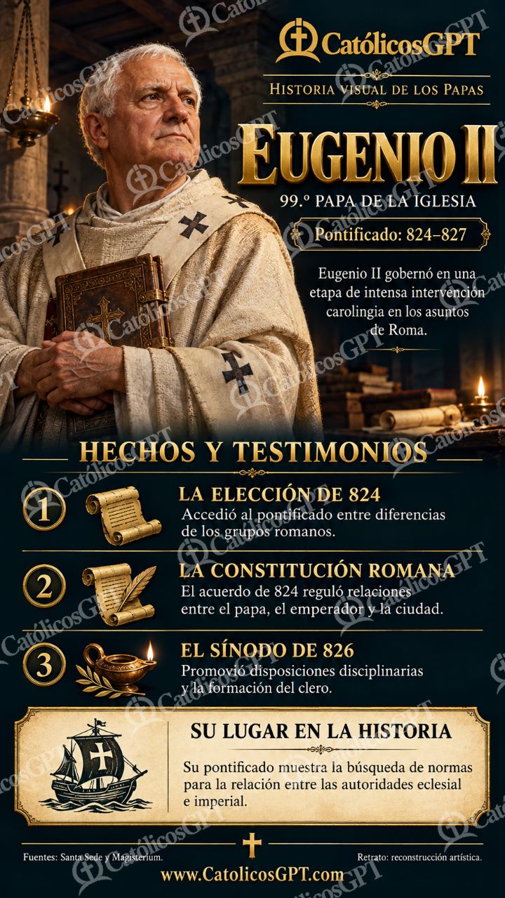 Imagen católica de Historia de los Papas 099 CatolicosGPT 9x16 — Formación católica