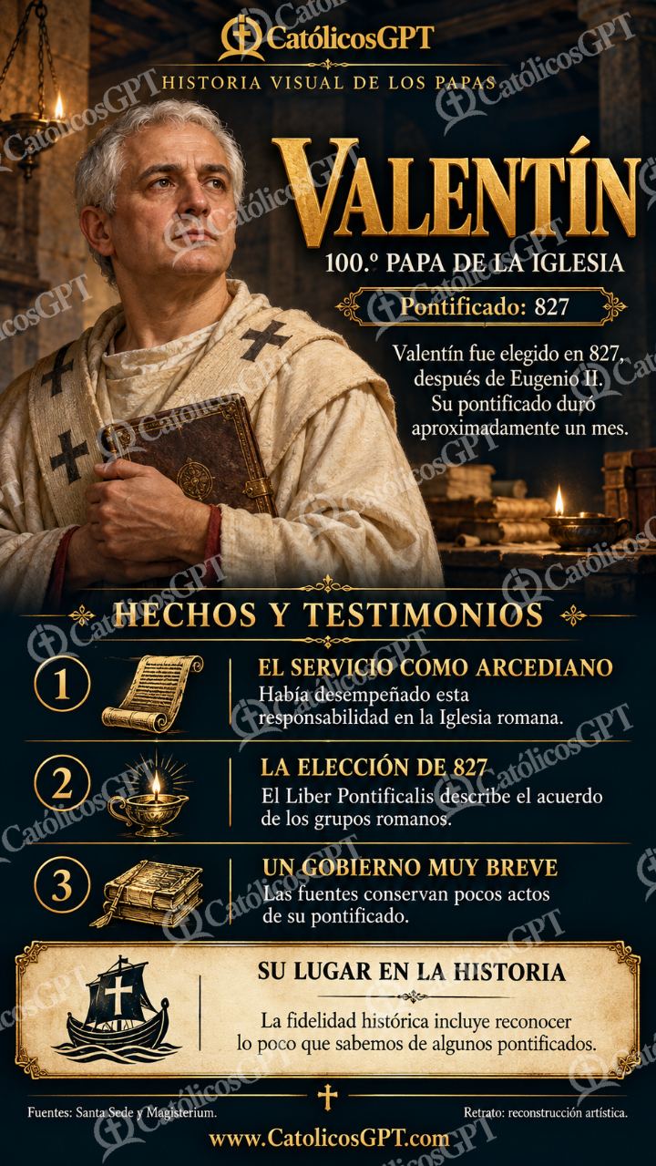 Imagen católica de Historia de los Papas 100 CatolicosGPT 9x16 — Formación católica