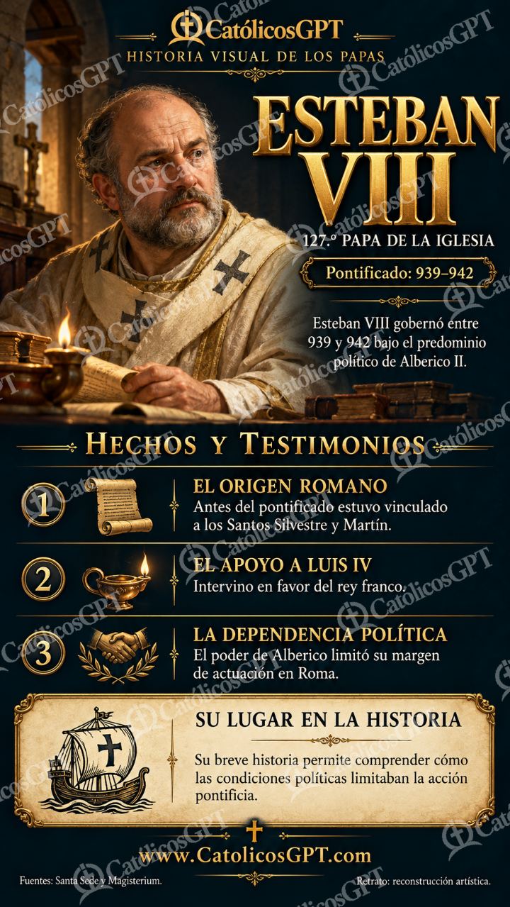 Imagen católica de Historia de los Papas 127 CatolicosGPT 9x16 — Formación católica