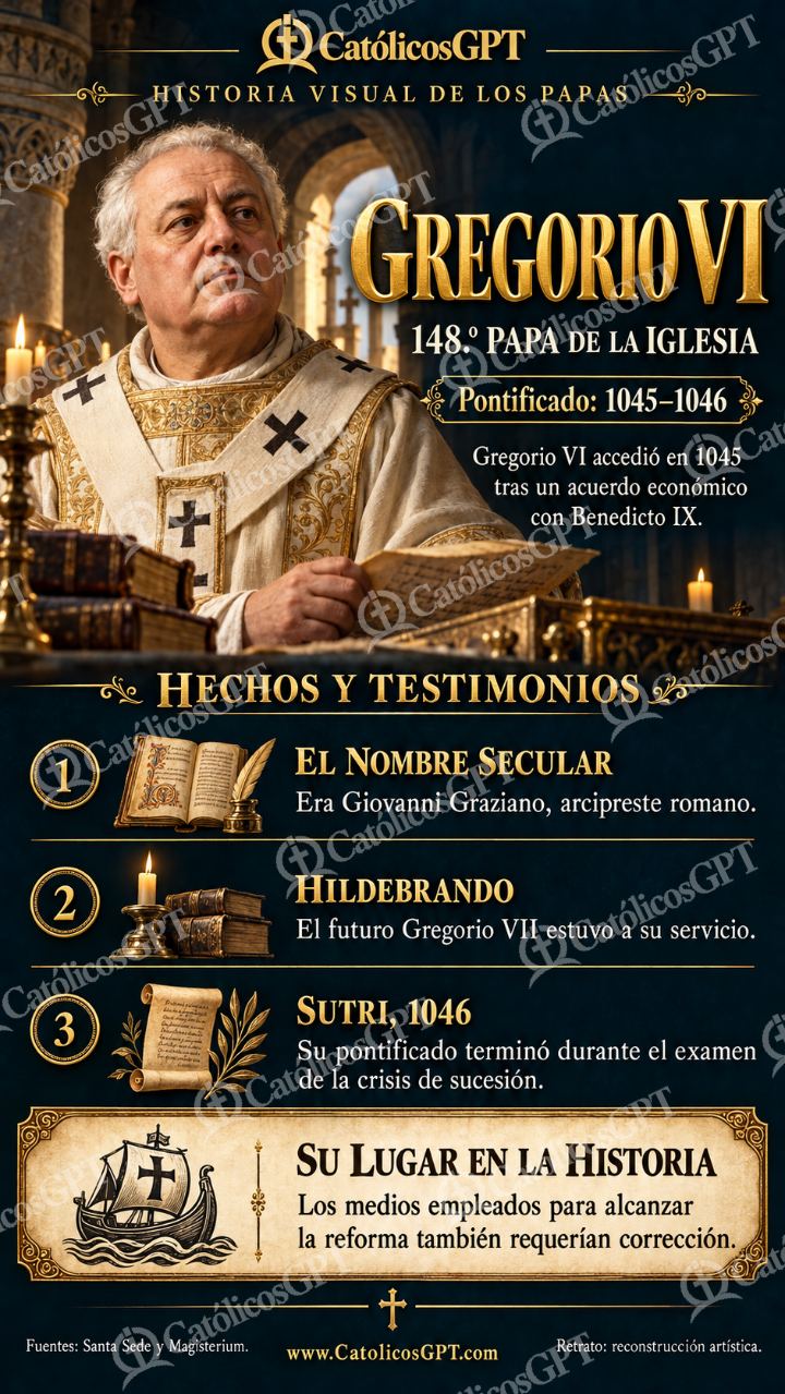 Imagen católica de Historia de los Papas 148 CatolicosGPT 9x16 — Formación católica