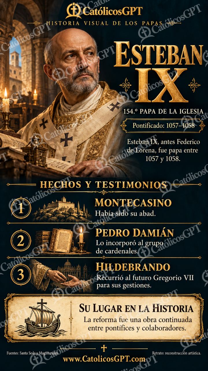 Imagen católica de Historia de los Papas 154 CatolicosGPT 9x16 — Formación católica