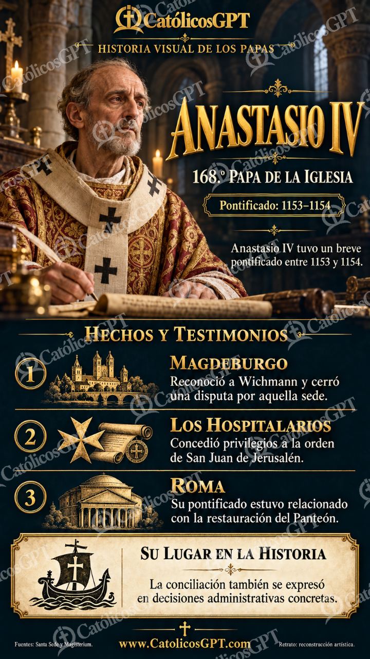 Imagen católica de Historia de los Papas 168 CatolicosGPT 9x16 — Formación católica