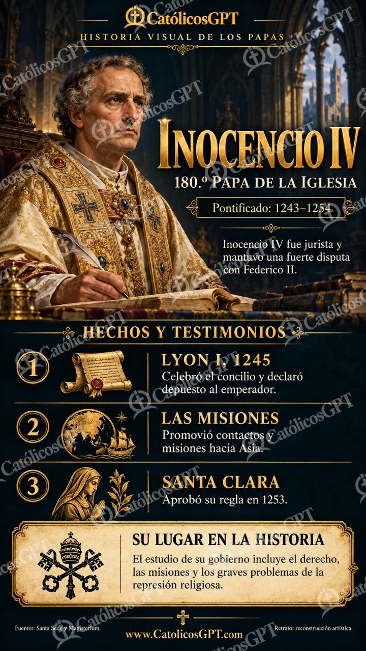 Imagen católica de Historia de los Papas 180 CatolicosGPT 9x16 — Formación católica