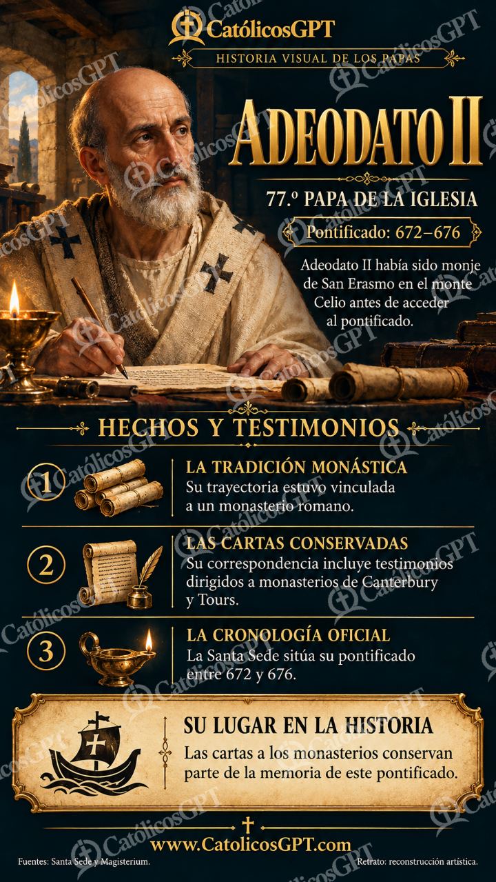 Imagen católica de Historia de los papas: Adeodato II — Formación católica
