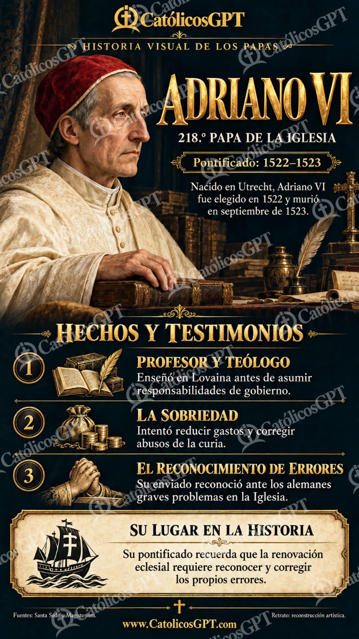 Imagen católica de Historia de los papas: Adriano VI — Formación católica
