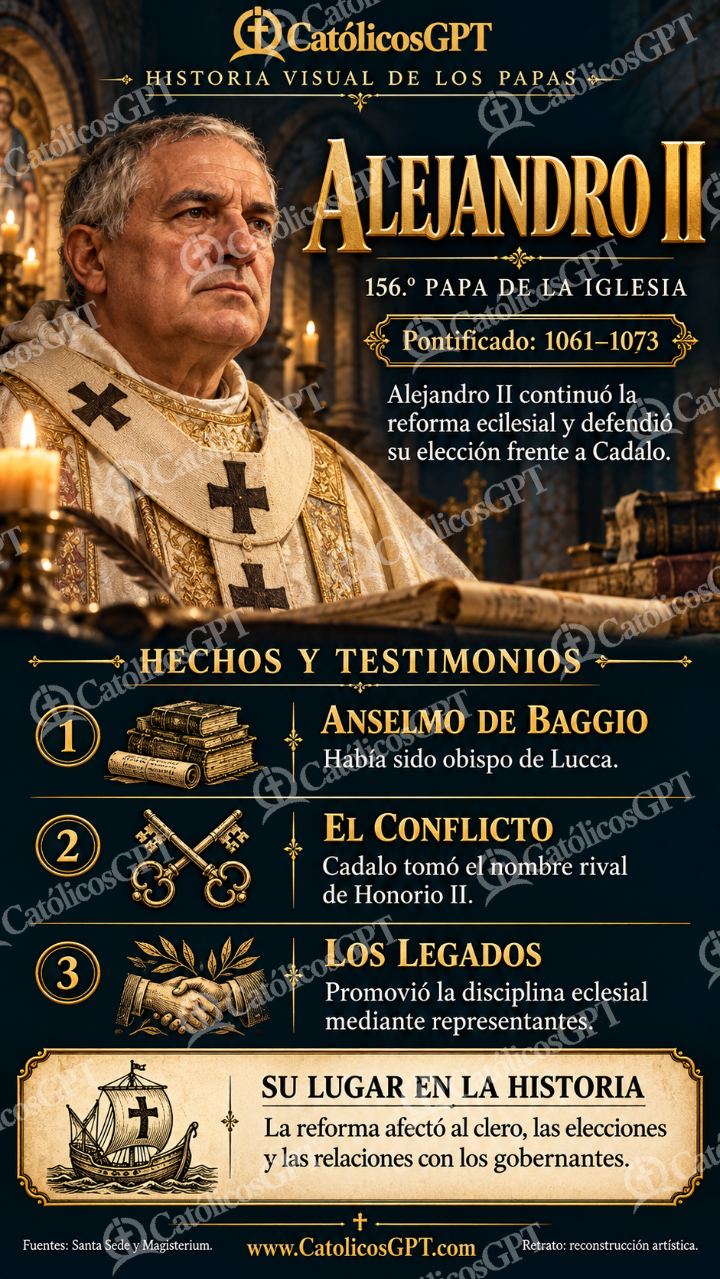 Imagen católica de Historia de los papas: Alejandro II — Formación católica